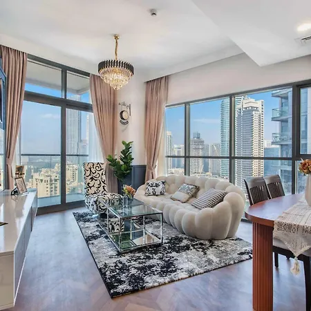 Stunning 2Br Apartment In Bellevue Tower With Burj Khalifa & Skyscraper View Dubai Exterior foto